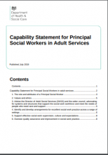 Capability Statement for Principal Social Workers in Adult Services